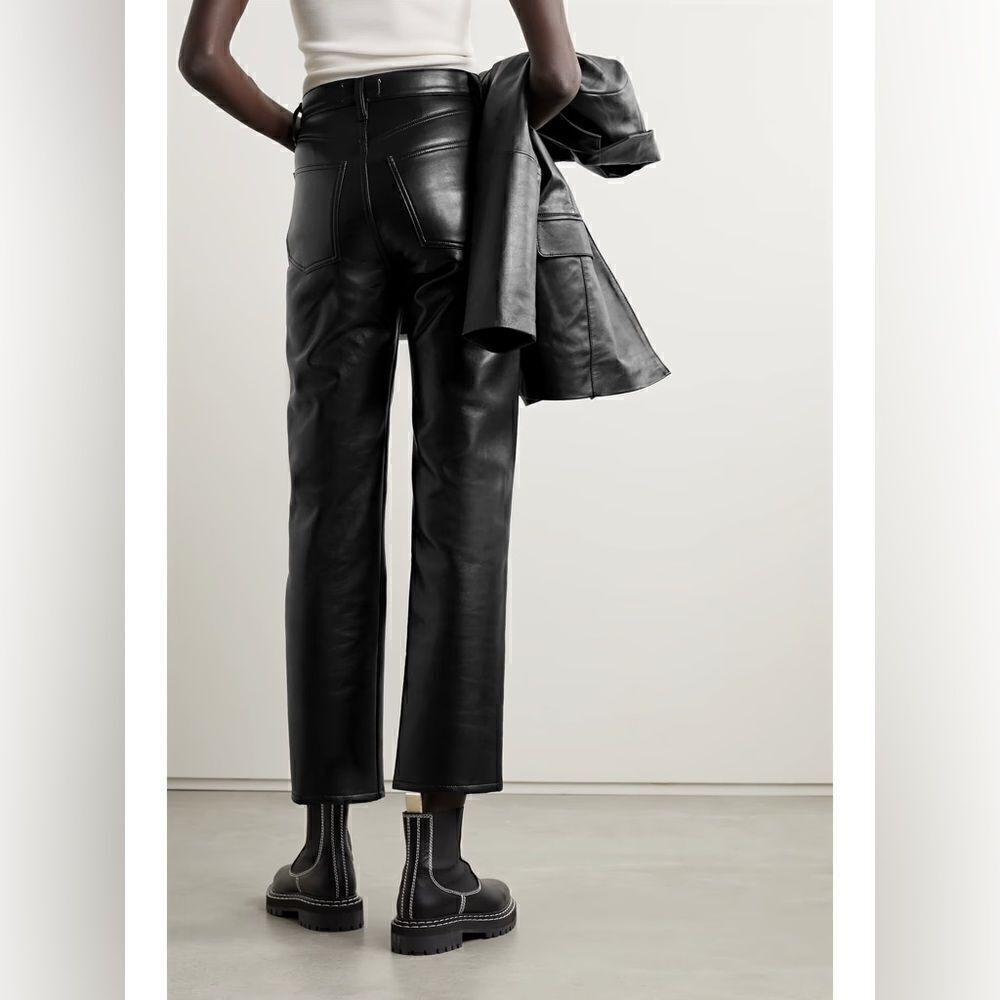 Agolde Black Straight Leg Pants - Picture 8 of 13